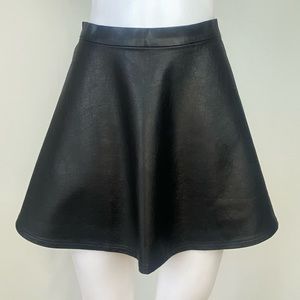 American Eagle Faux Leather Mini Skater Skirt-Size 4